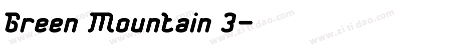 Green Mountain 3字体转换